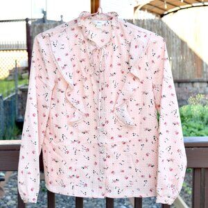 HOLD - Pink Flora Blouse - Roem